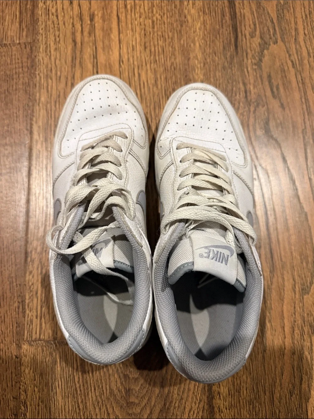 Nike Big Low White/Wolf Grey   Low-Top Sneakers